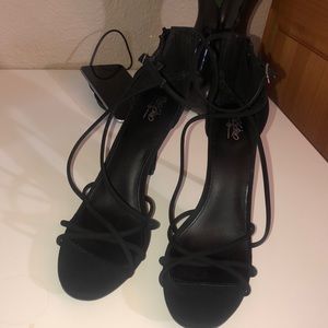 Black Strapped Heels